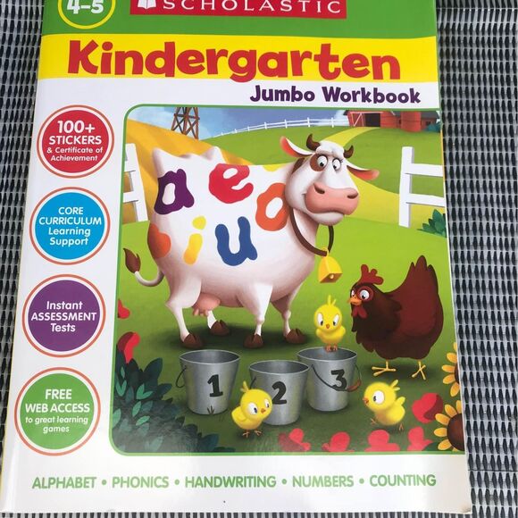 Kindergarten Preschool Homeschool kids workbooks Reading Math & more, total of 4 - Picture 1 of 10
